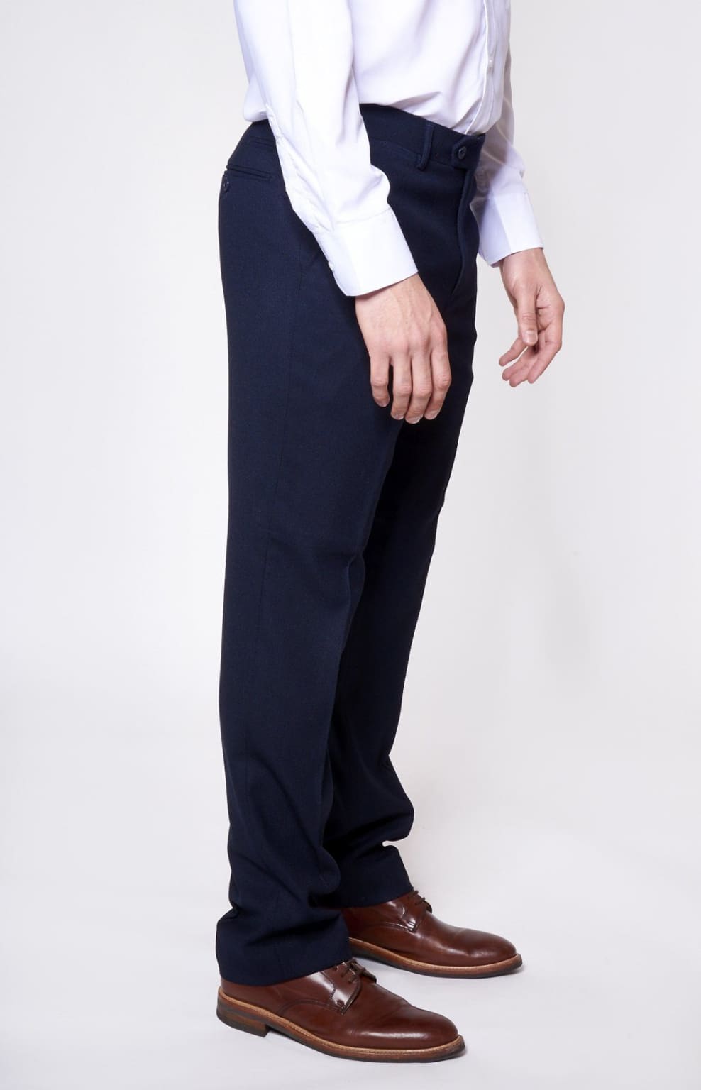Marc Darcy JD4 Men's Navy Slim Fit Suit Pants - Formal Business Attire for Office, Weddings & Special Occasions