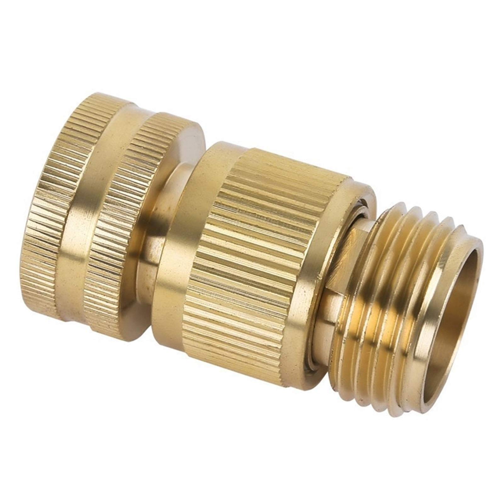 **3-Pack Solid Brass Garden Hose Quick Connect Fittings - 3/4 Inch GHT, Heavy-Duty & Corrosion-Resistant for Outdoor Watering, Irrigation & Car Washing**