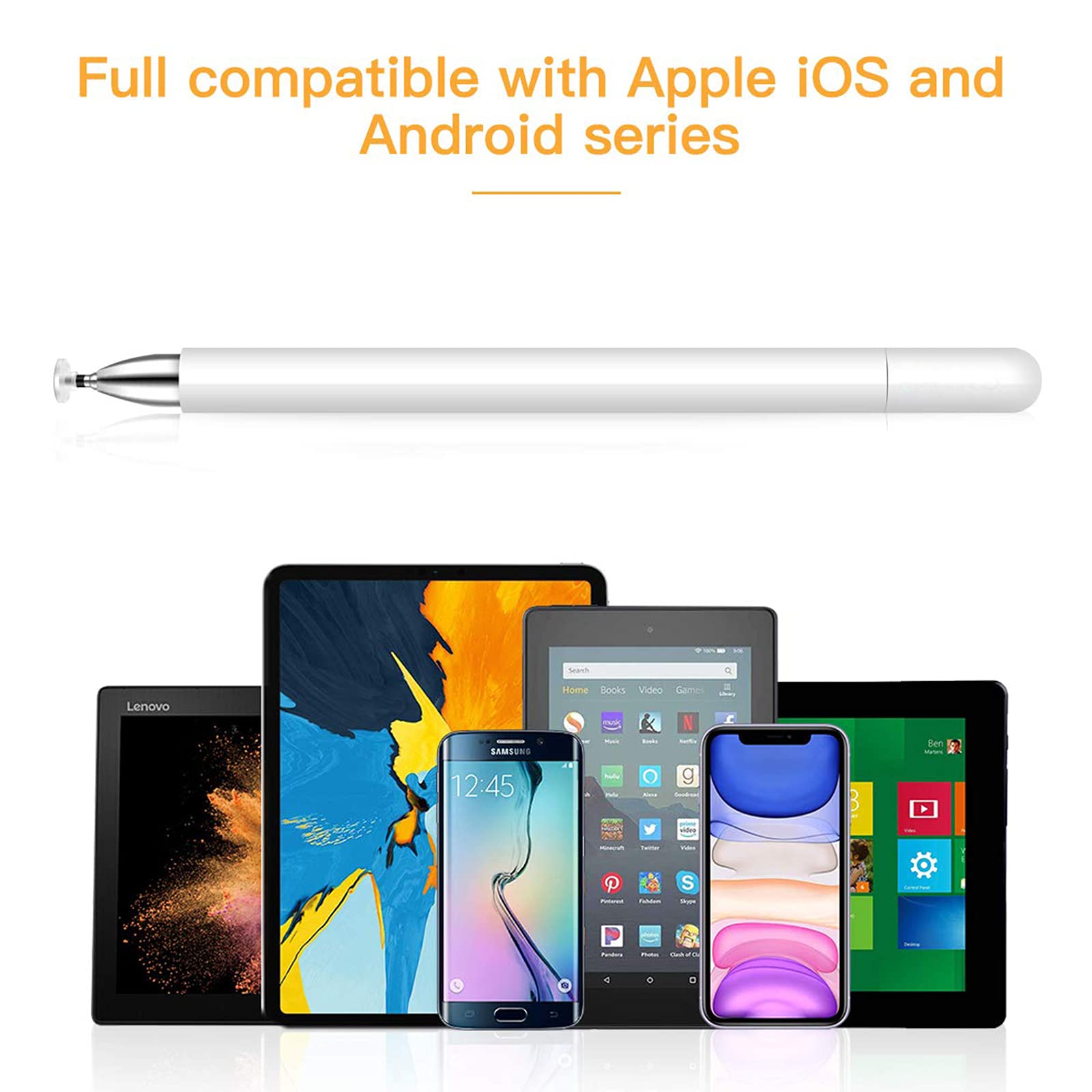 Premium Magnetic Disc Stylus Pen for Apple iPad, iPhone, Pro, Mini, Air & Android Devices - Touch Screen Pencil with Replaceable Disc Tips & Artist Gloves - Perfect for Digital Art, Note Taking & Professional Presentations