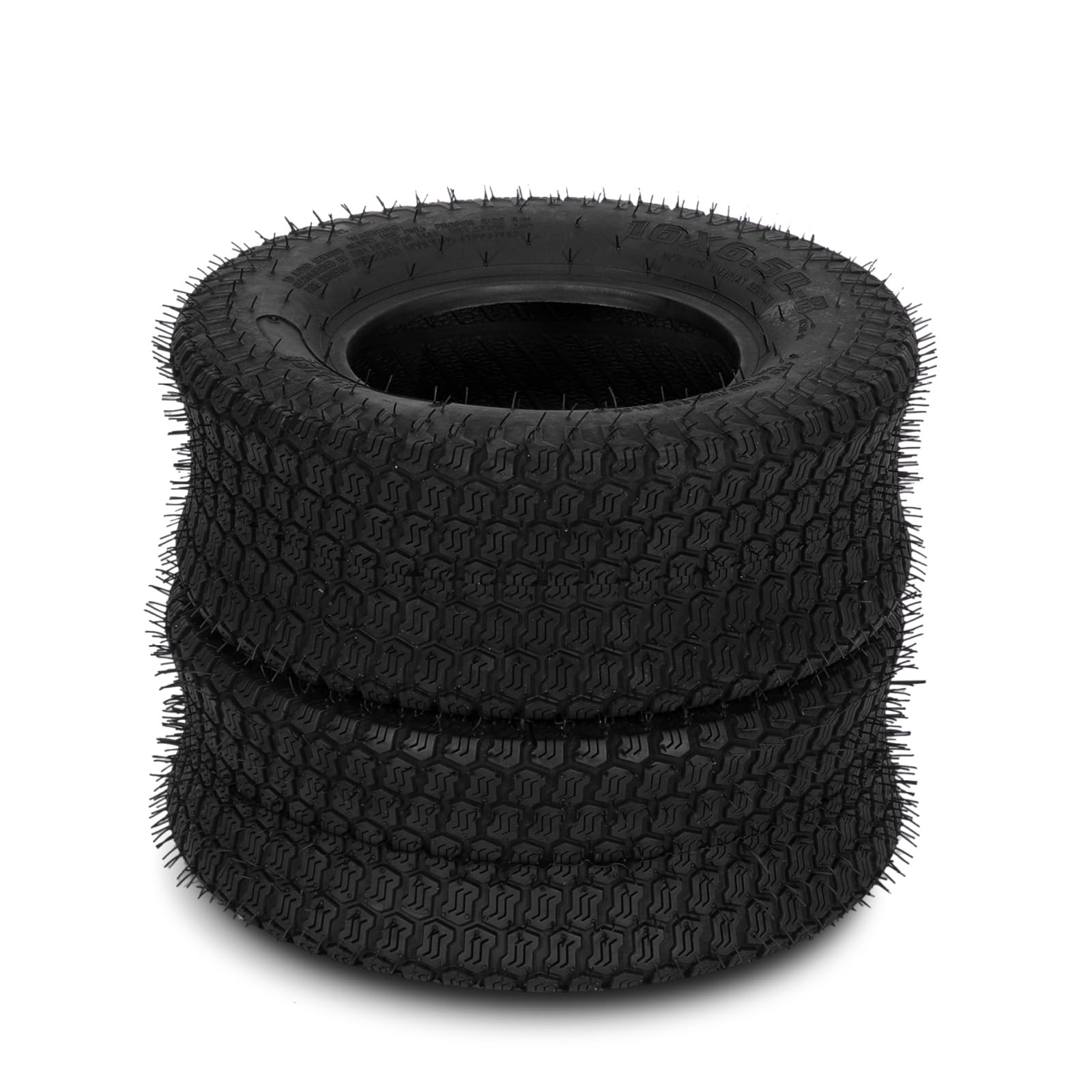 2Pcs 16x6.50-8 Lawn Mower Tires - Heavy Duty 4PR Tubeless Tractor Turf Tires, DOT Compliant for Zero Turn Mowers, Riding Lawn Tractors & Garden Equipment - Perfect for Lawn Care, Landscaping & Commercial Use