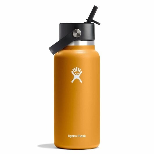 32 oz Wide Mouth Water Bottle with Flex Straw Cap - Leak Proof & BPA Free - Ideal for Gym, Hiking & Outdoor Activities