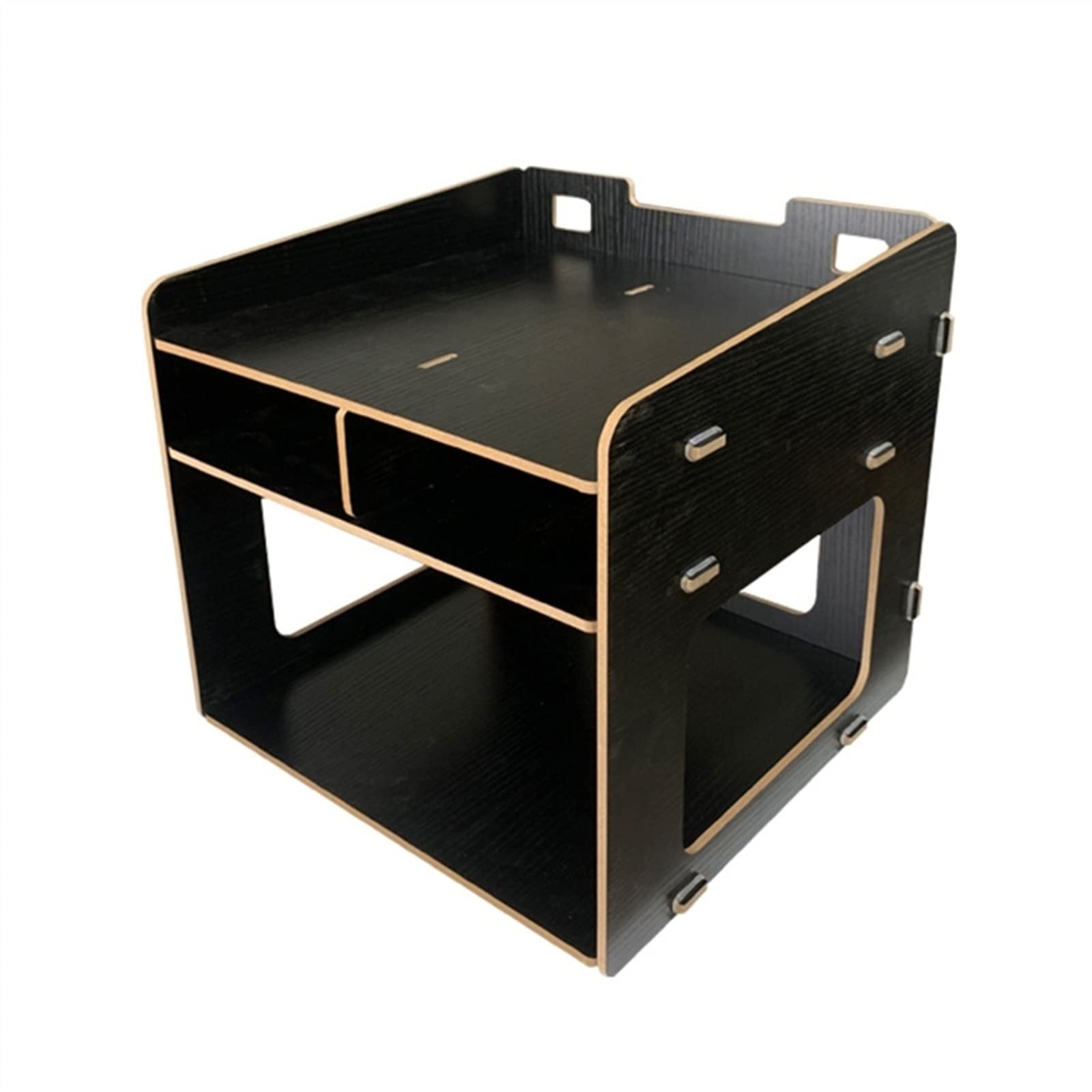 TOMYEUS Wooden Printer Stand for Desk - Countertop Organizer Shelf for Printer, Paper, Pens & Office Supplies (Color A) - Perfect for Home Office, Study & Workspace Organization