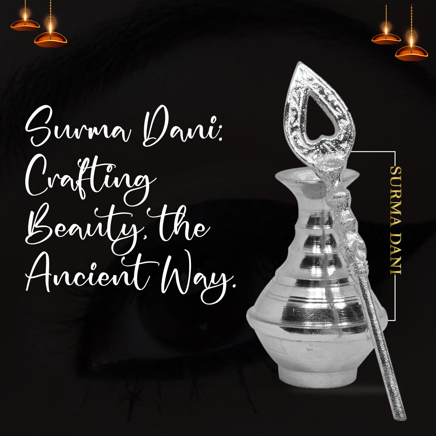 Baal Traditional Silver Surmedani for Women & Newborn Babies - Natural Eye Care & Protection | Perfect for Daily Use, Travel & Cultural Ceremonies