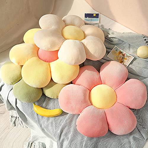 Soft Floral Cushion Pillow - 60cm Pink Petals Plush Throw Pillow for Girls Teens & Kids | Cozy Sofa Decor, Reading Nook Accent, Bedroom & TV Lounge Comfort | Indie Room Decor & Stuffed Toy Gift