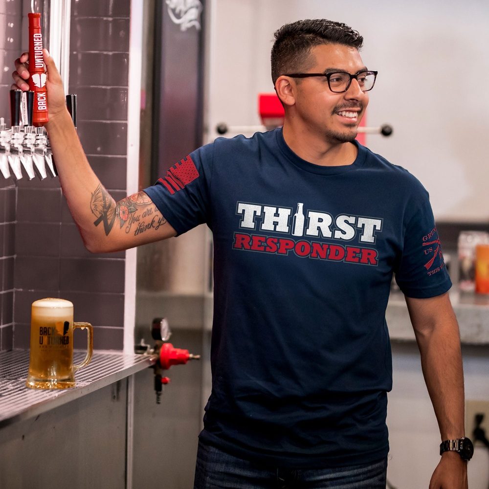 Thirst Responder T-Shirt - Midnight Navy | Funny Parody Graphic Tee for Men & Women | Perfect for Casual Wear, Parties & Gifts