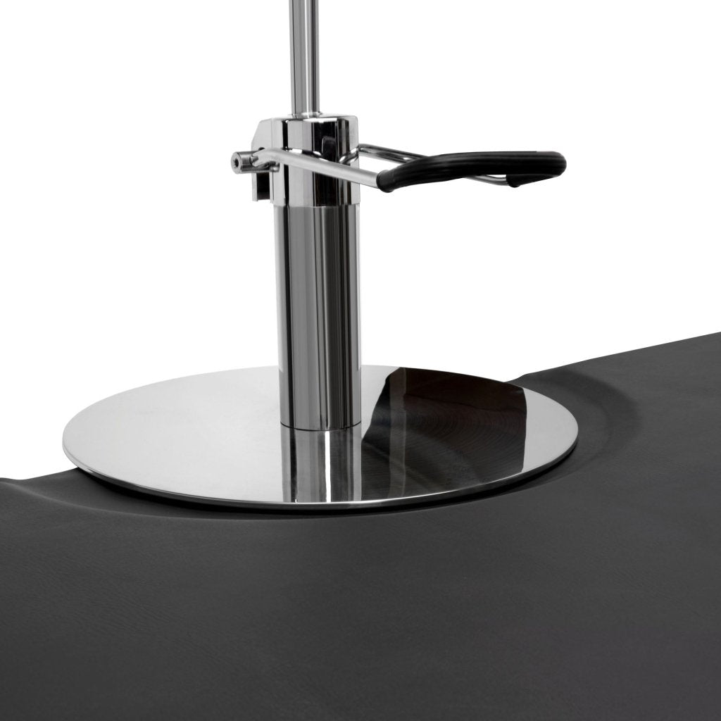 Lanvain® Half Circle Barber Mat with Round Depression for Styling Chairs - Non-Slip Salon Floor Mat with Round Print (Model 3040S 1/2S) - Perfect for Hair Salons, Barber Shops & Home Styling Stations