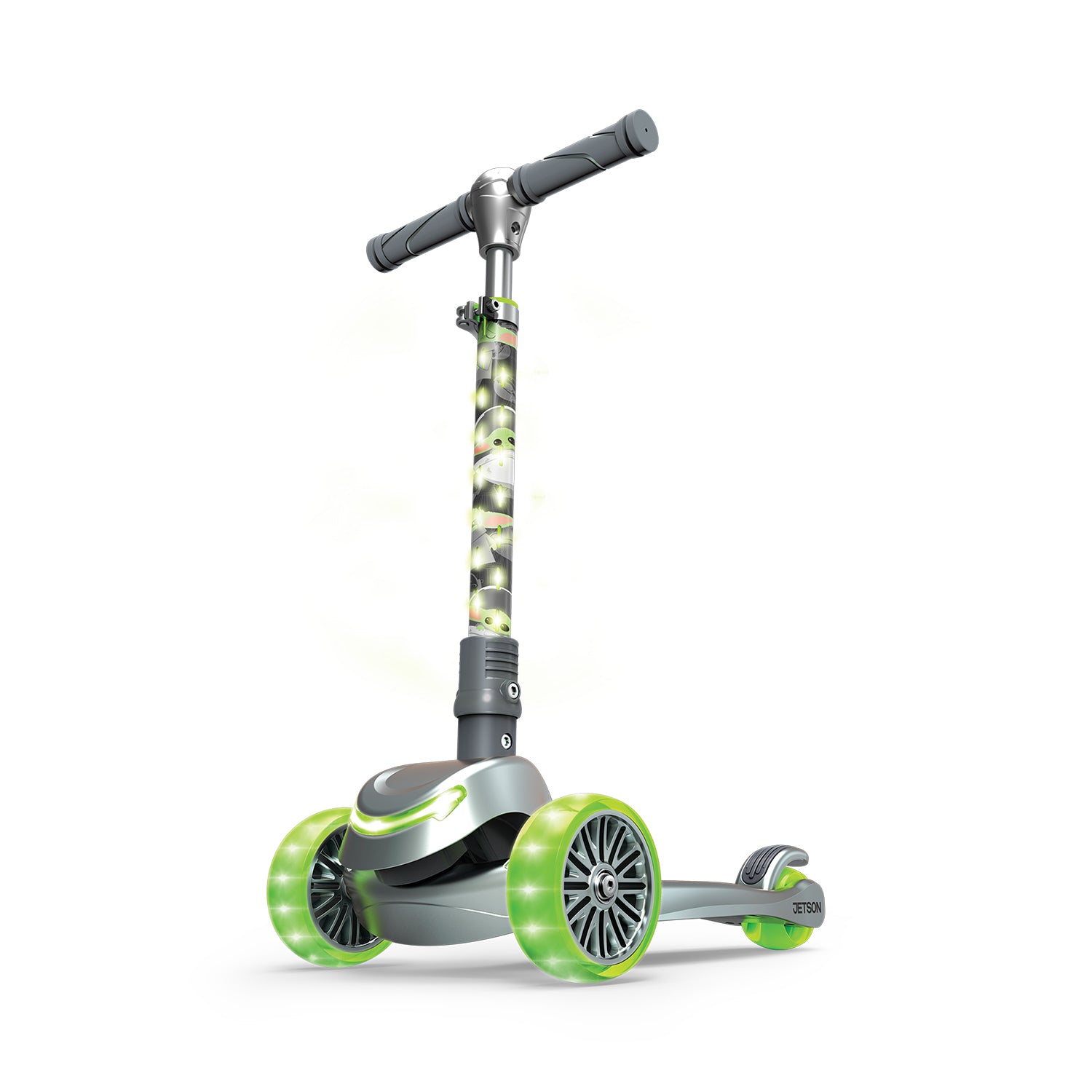 Disney Grogu™ 3-Wheel Kick Scooter for Kids Ages 5-12 - Lightweight & Adjustable Height - Perfect for Outdoor Play, Park Rides & Neighborhood Fun