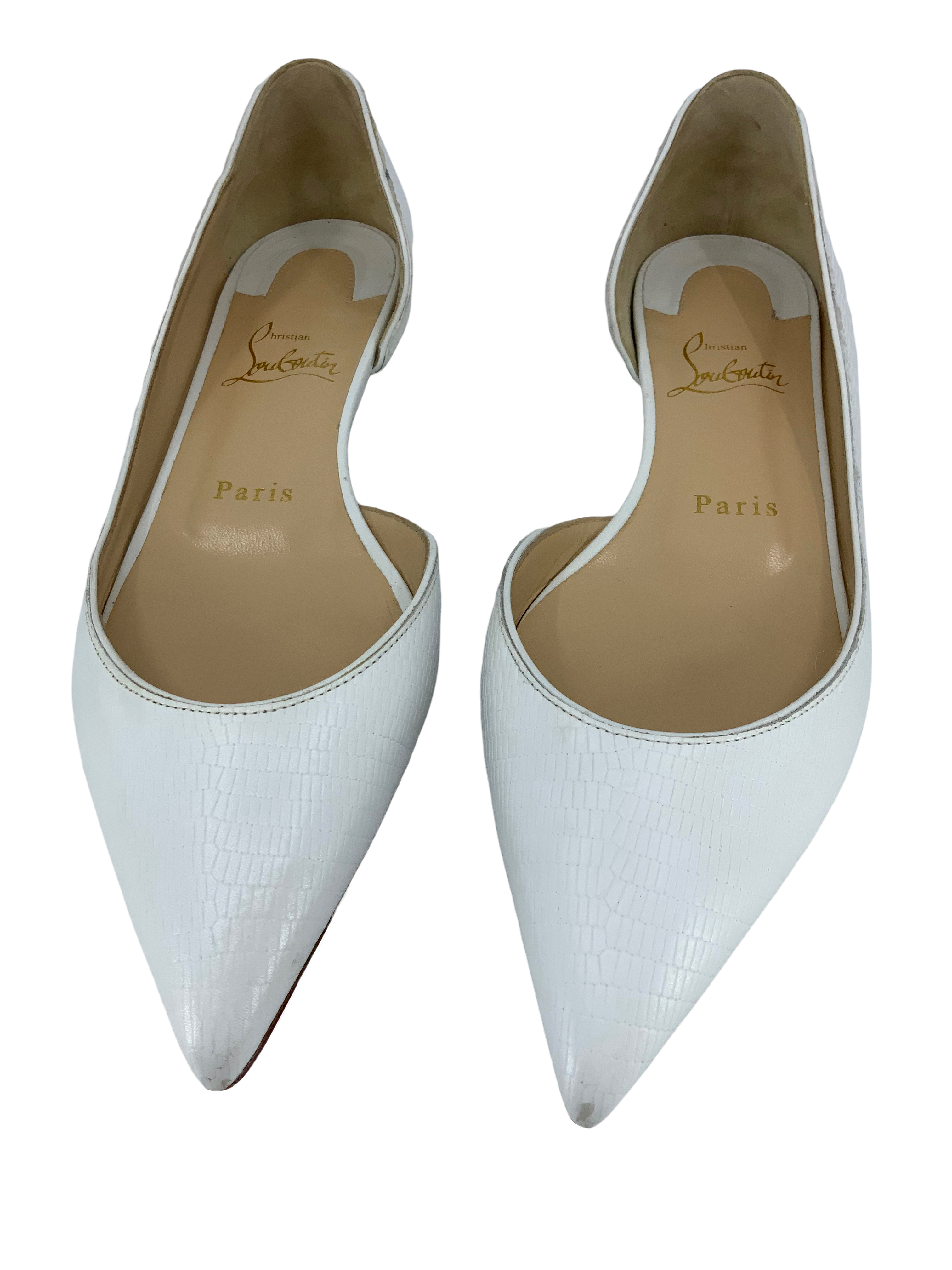 Christian Louboutin Iriza Pointed Toe Ballet Flats - Women's Size 7 (US) | Luxury Designer Shoes for Weddings, Parties & Office Wear