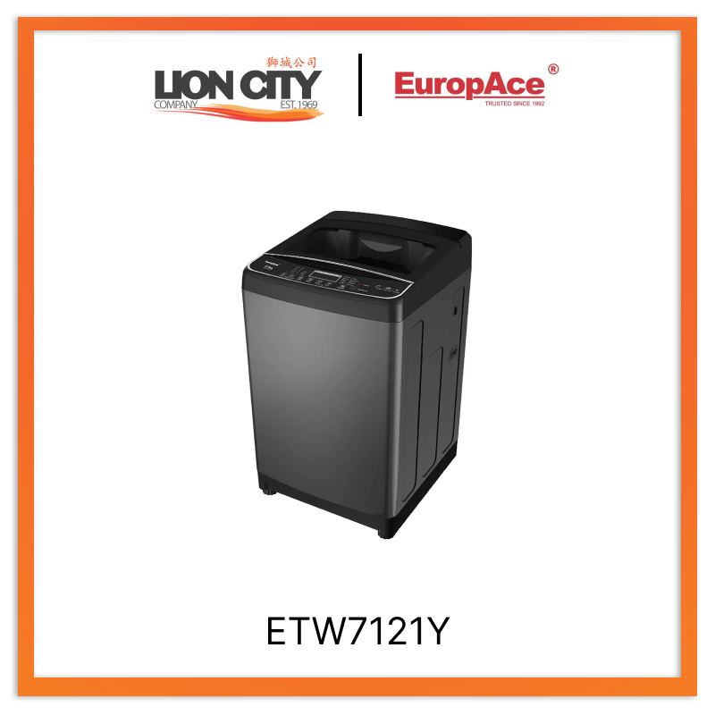 Europace ETW7121Y 12Kg Top Load Washing Machine - Large Capacity Laundry for Family Homes, Apartments & Dorms | Energy Efficient & Quiet Operation