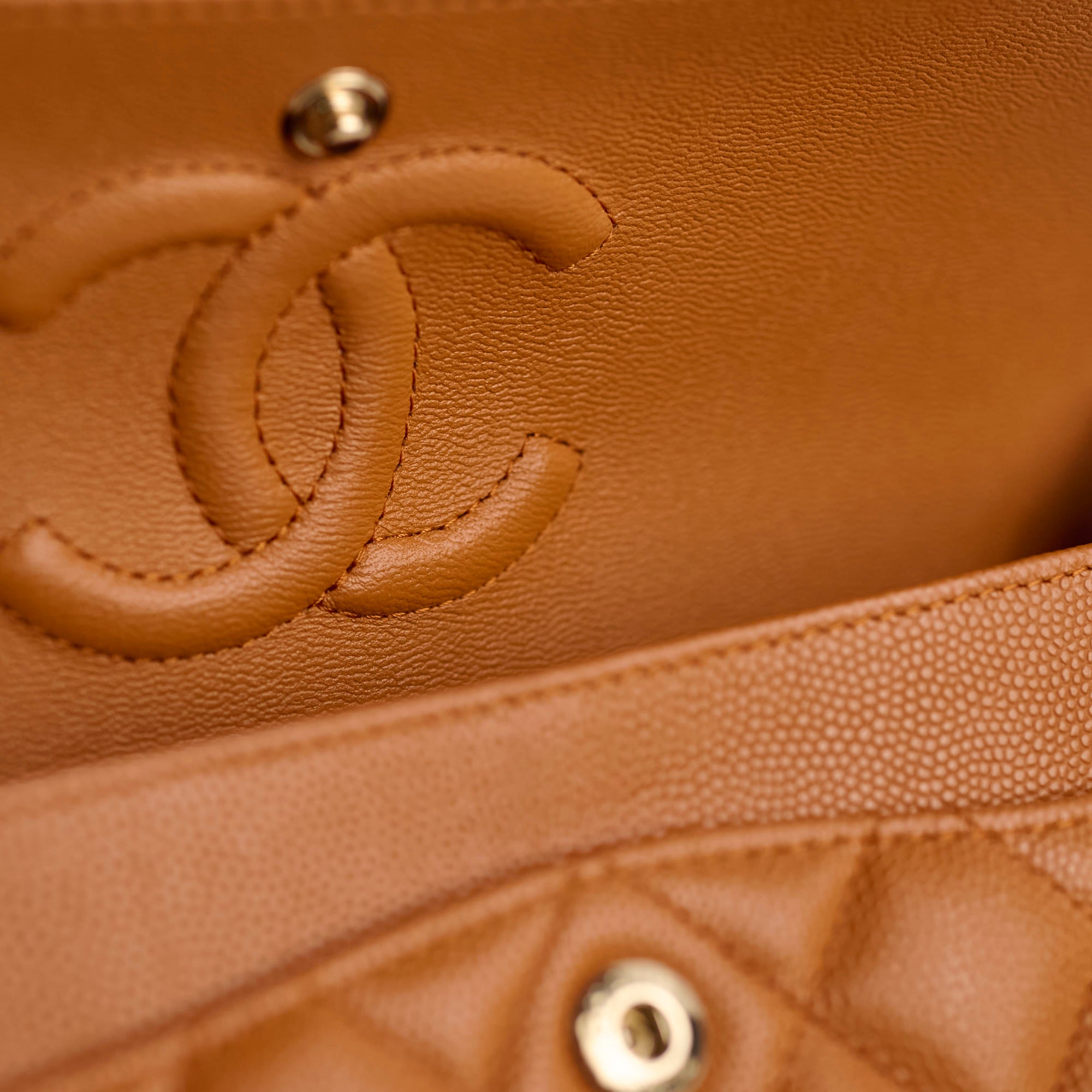 Chanel Small Classic Double Flap Bag in Caramel Caviar Leather - Luxury Crossbody Purse for Women, Perfect for Date Night & Special Occasions