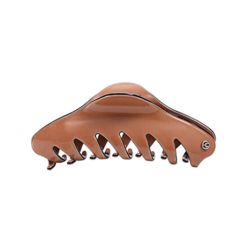 Evita Peroni Large Black Acetate Hair Claw Clips for Women - Strong Hold Hair Clips for Thick Hair - Perfect for Updos, Ponytails & Everyday Hairstyles