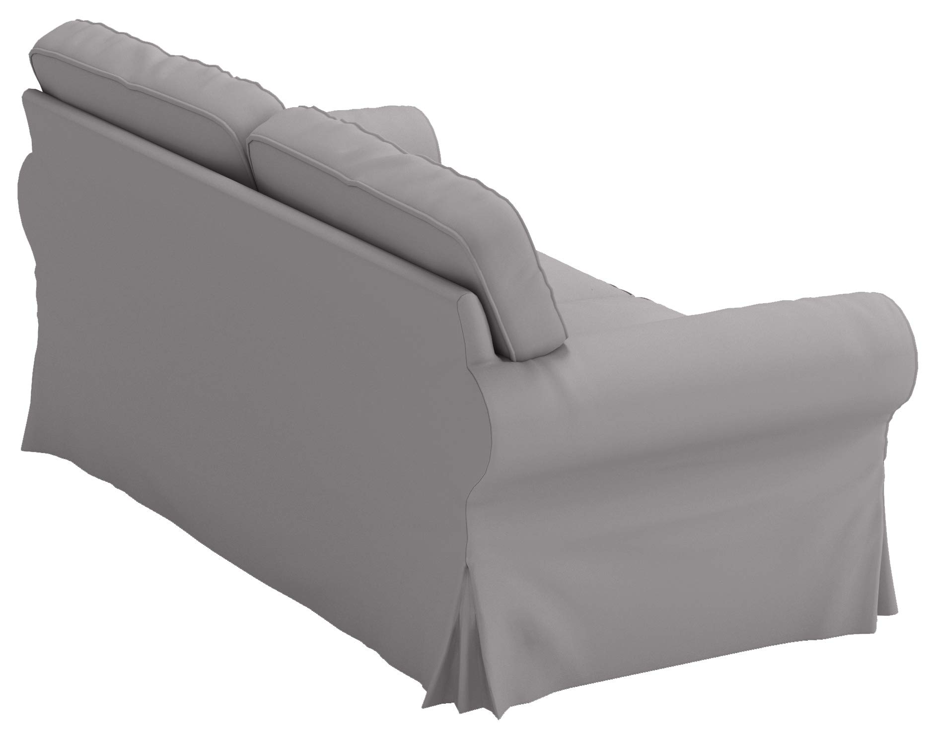 Durable Cotton Ektorp Loveseat Cover Replacement - Custom Fit for IKEA Ektorp Sofa Slipcover (Light Gray) | Perfect for Living Room, Bedroom & Home Decor Protection