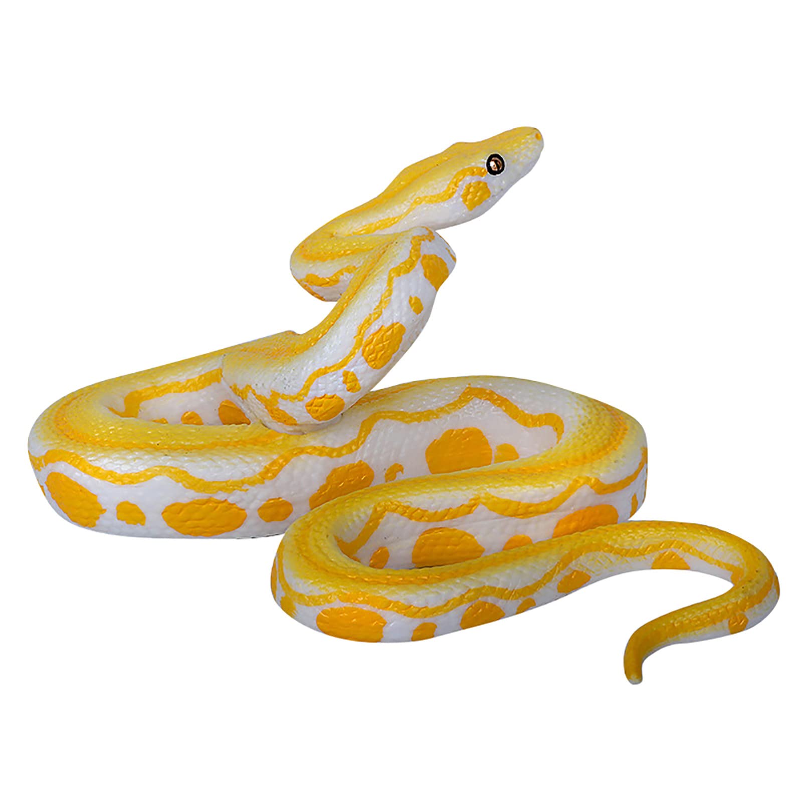 Realistic Fake Snake Toy - Gold Rubber Python Figure for Halloween Pranks, Party Favors & Home Garden Decor | Scary Prank Gifts, Outdoor Decorations, and Spooky Party Supplies