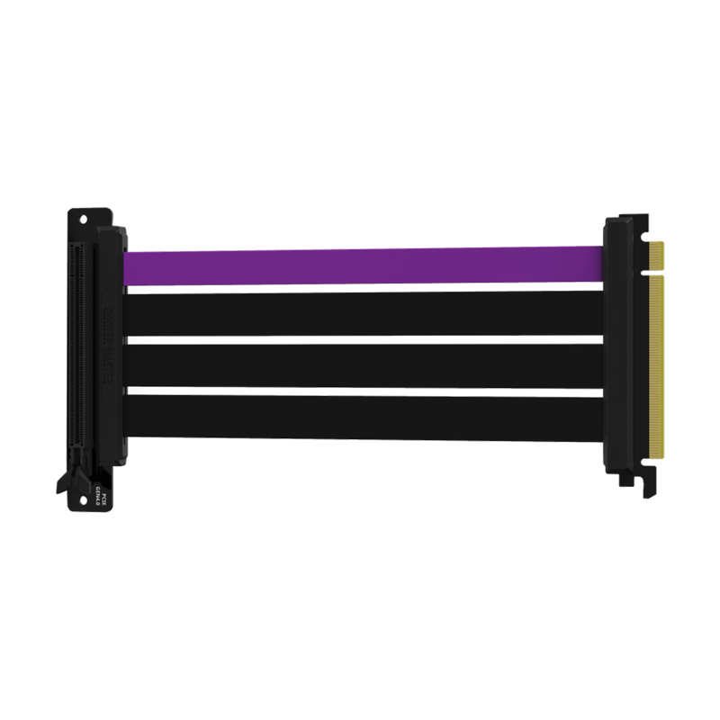 Cooler Master MCA U000C KPCI40 300mm PCIe 4.0 Riser Cable - High-Speed Extension for Gaming PC, Mining Rig & Workstation Builds
