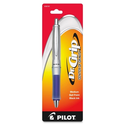 Dr. Grip Retractable Ballpoint Pen - 1mm Medium Point - Black Ink for Office & School Use