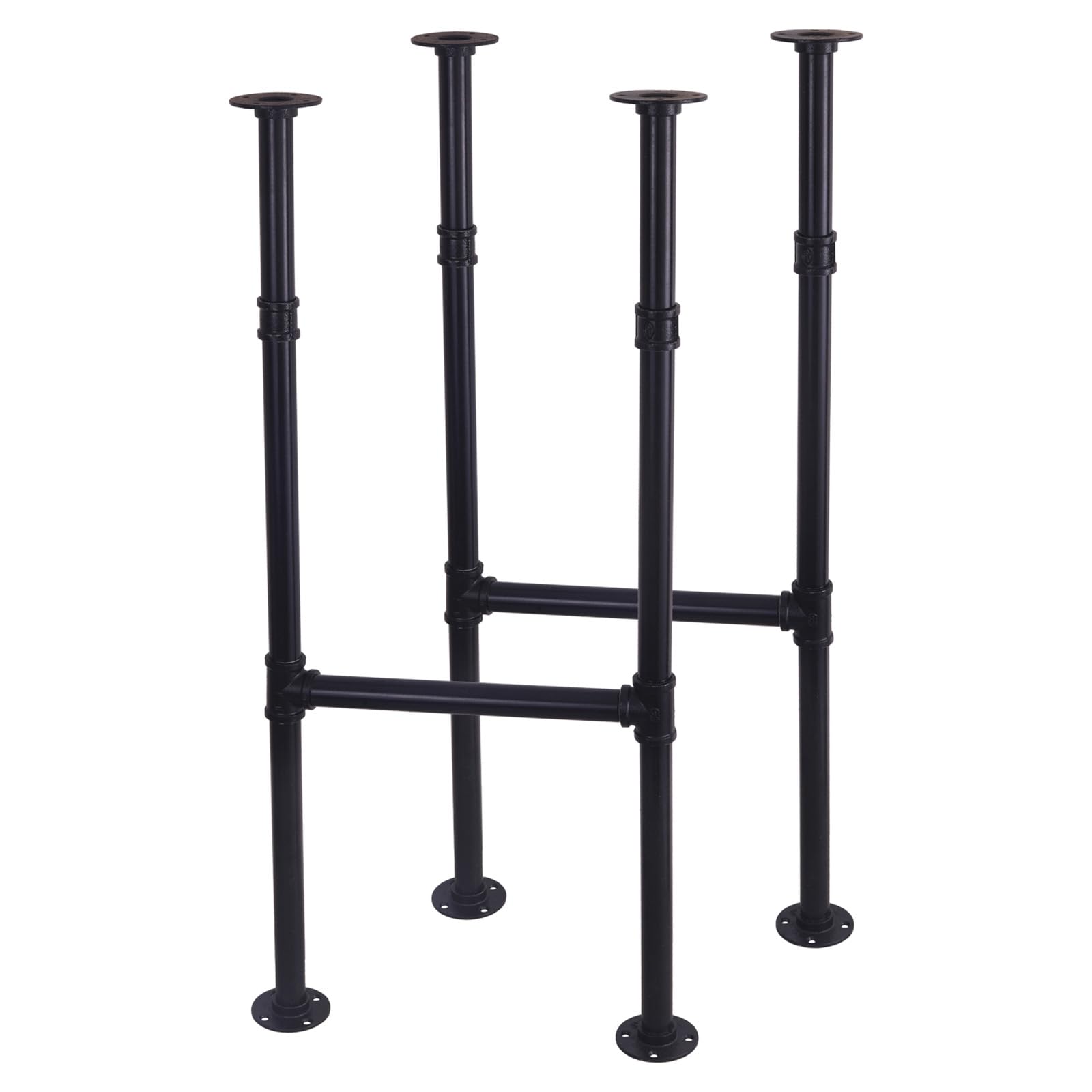 MUZIK 38 Inch Black Metal Table Legs - Industrial Pipe Style Counter & Bar Height Legs (2 Pack) - Perfect for Dining Tables, Coffee Tables, and Industrial Desks - Heavy Duty & Durable for Home & Office Use