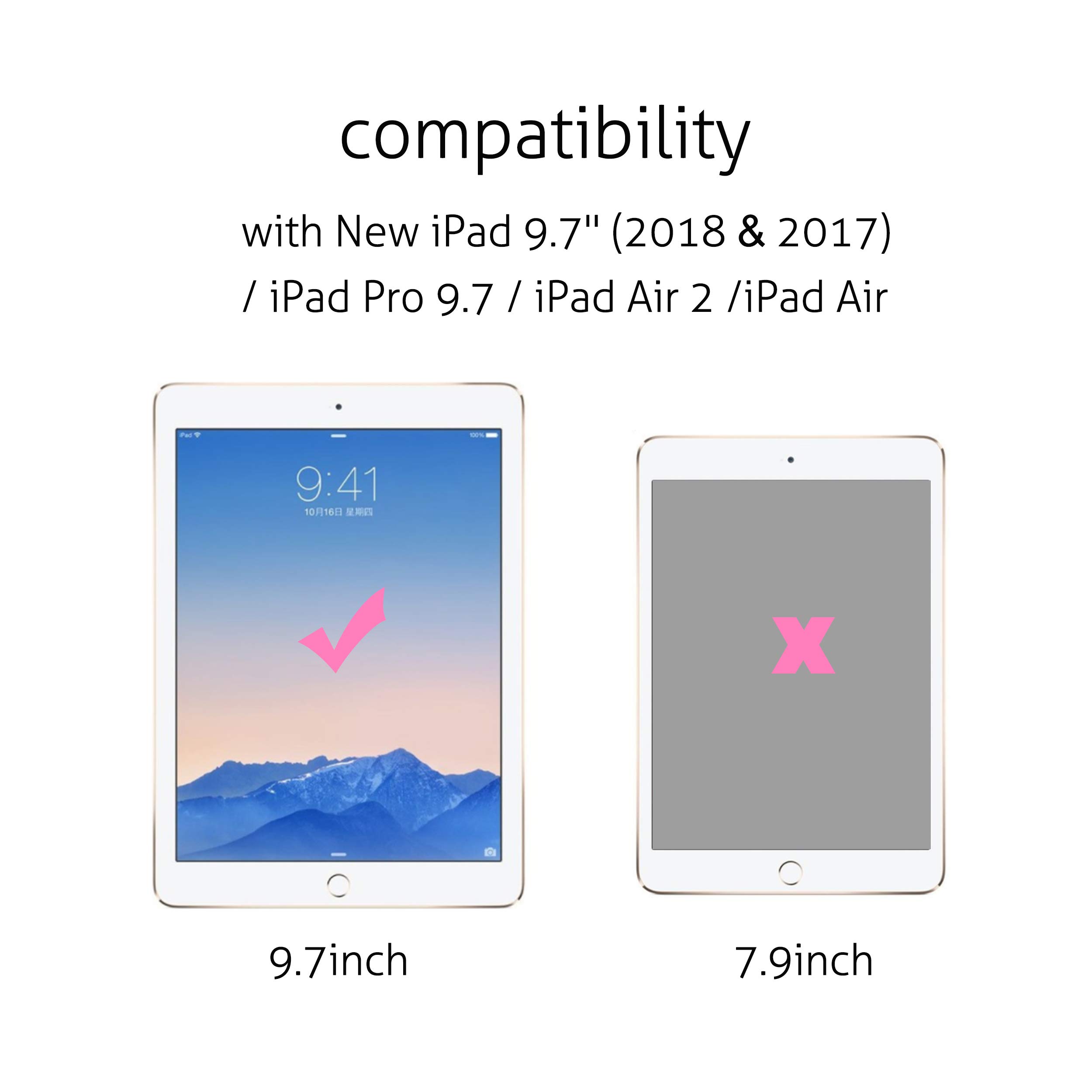 Ailun Tempered Glass Screen Protector for iPad 9.7 Inch (2018/2017 Model, 6th/5th Gen), iPad Air 1/2, iPad Pro 9.7