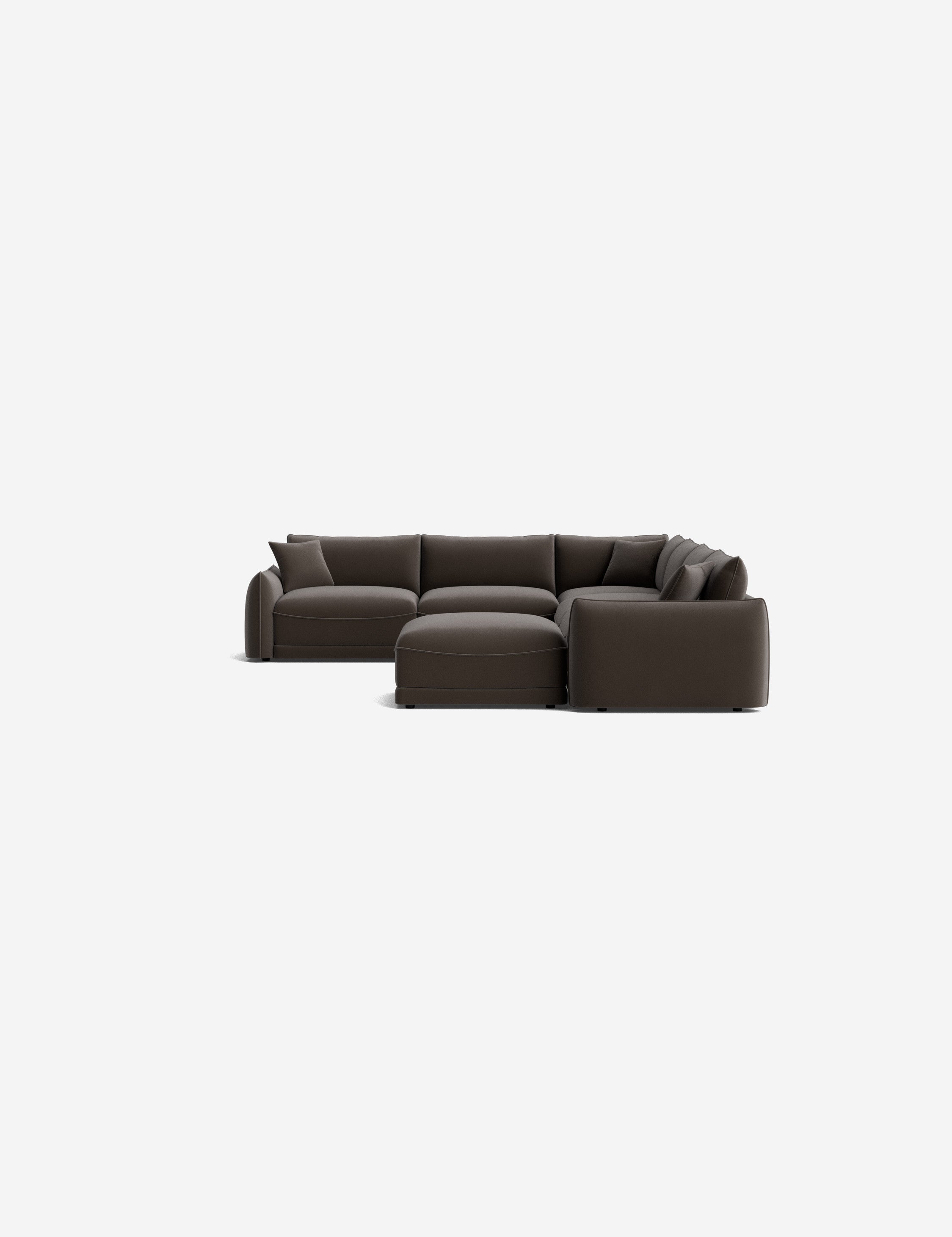 Balmer Modular Corner Sectional Sofa with Ottoman - Modern L-Shaped Living Room Furniture for Small Spaces | Perfect for Apartments, Condos & Family Gatherings