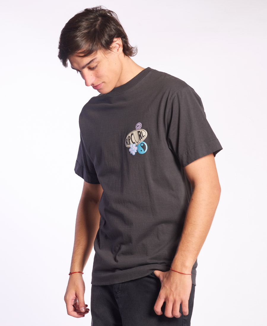 Rip Curl Men's Te MC Over Sun Buzzed T-Shirt - Comfortable Cotton Short Sleeve Casual Top for Surfing, Beach & Everyday Wear (Size M2)