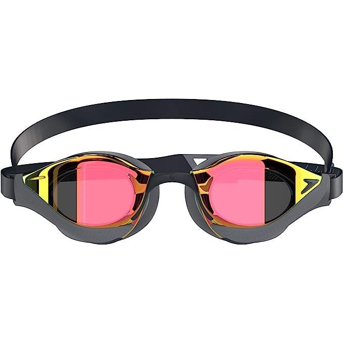 Fastskin Pure Focus Mirrored Swimming Goggles - Black & Red for Competitive Swimmers & Training - Perfect for Pool, Open Water & Triathlon