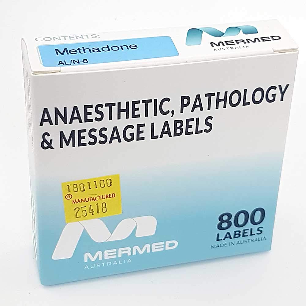 Methadone Anesthetic Syringe Labels - 800 Medical Labels on Roll (1