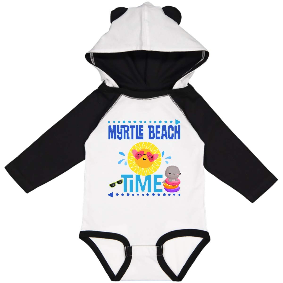 Inktastic Myrtle Beach Vacation Time Long Sleeve Baby Bodysuit - Soft Cotton Onesie for Newborns & Infants - Perfect Gift for Beach Trips & Family Vacations