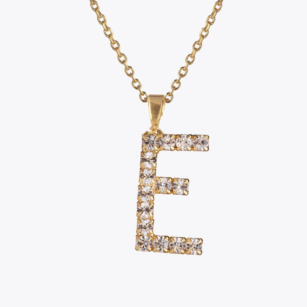 Personalized Crystal Letter Necklace - Custom Initial Pendant for Women & Girls | Perfect Gift for Birthday, Anniversary, Valentine's Day & Everyday Wear