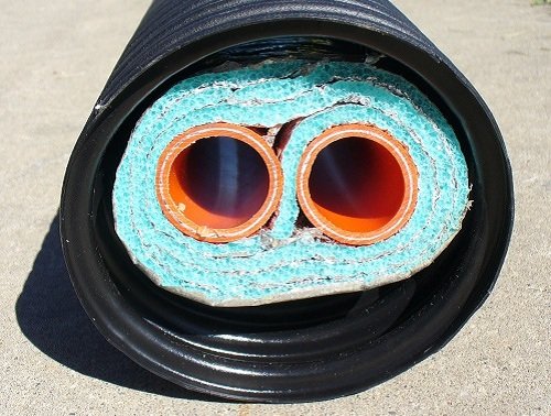 200' Insulated Outdoor Furnace Oxygen Barrier Pex-Al-Pex Pipe - 3 Layer Wrap for Efficient Heating in Cold Climates