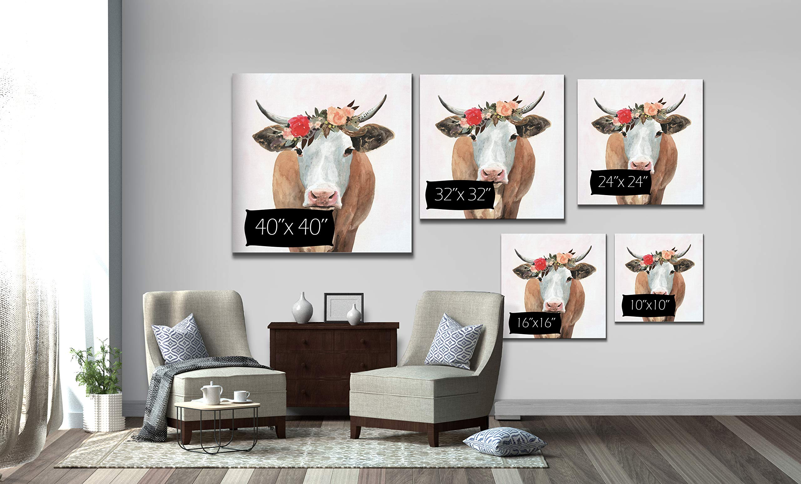 Wexford Home Spring on the Farm II Gallery Wrapped Canvas Wall Art - Farmhouse Decor, Country Living Room Painting, Rustic Kitchen Wall Decor - Perfect for Living Room, Bedroom, or Office
