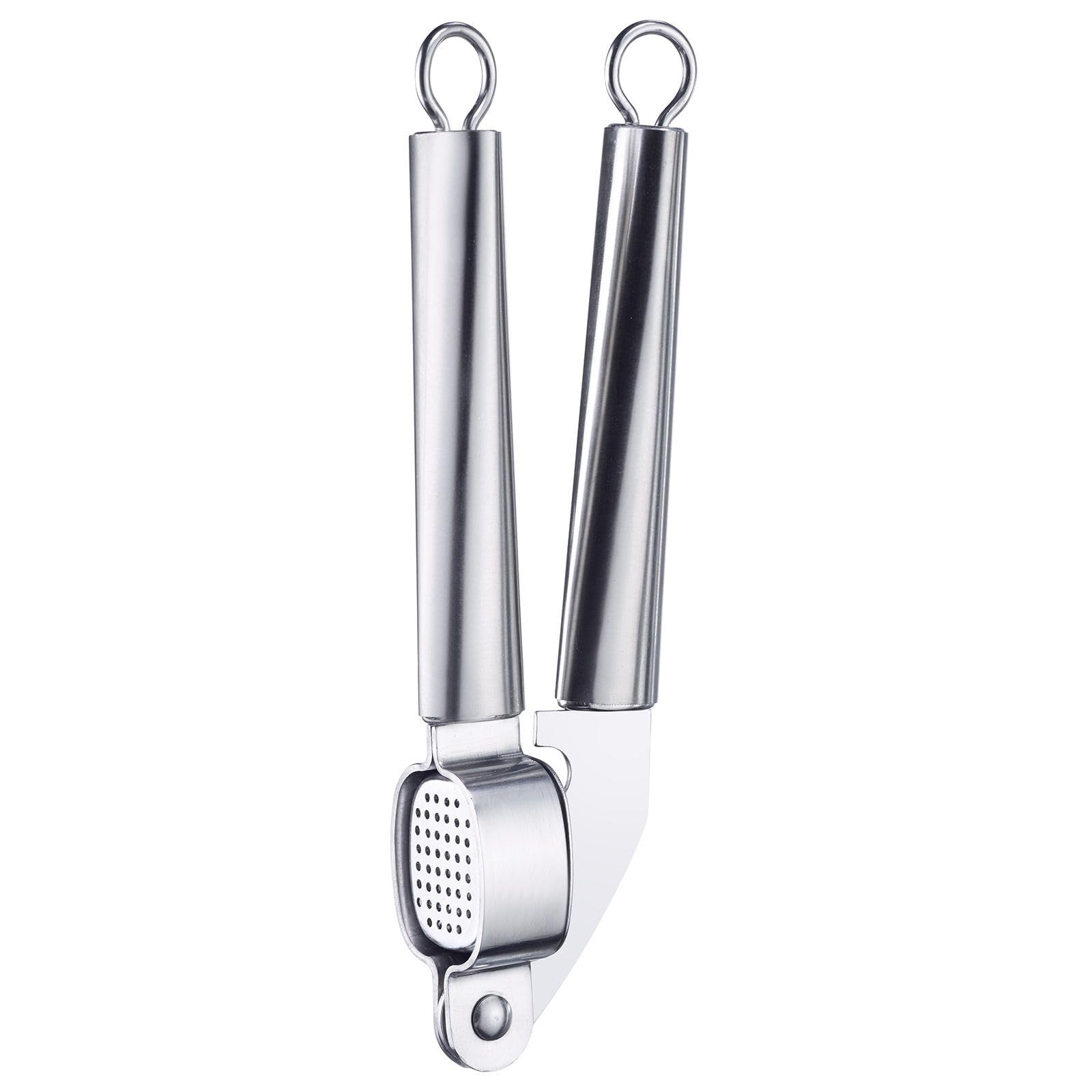 Westmark 18362270 Premium Stainless Steel Garlic Press - Effortless Crushing, Easy to Clean, Rust-Resistant (Silver/Gray) - Perfect for Cooking, Meal Prep & Garlic Lovers