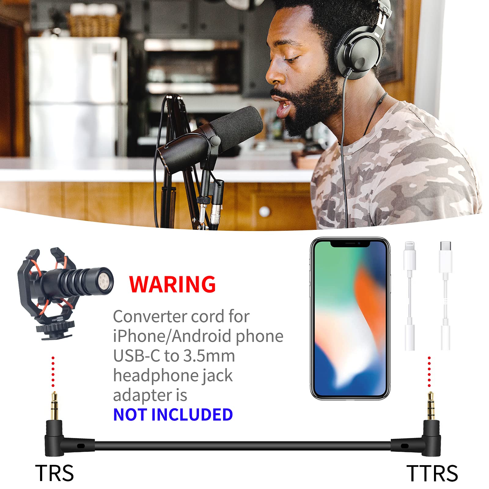 Professional Vlog Kit with LED Light, Phone Holder, Tripod & Microphone - Compatible with iPhone, Smartphone & DSLR Cameras - Perfect for YouTube, TikTok, Live Streaming & Video Recording - GUEDIEO