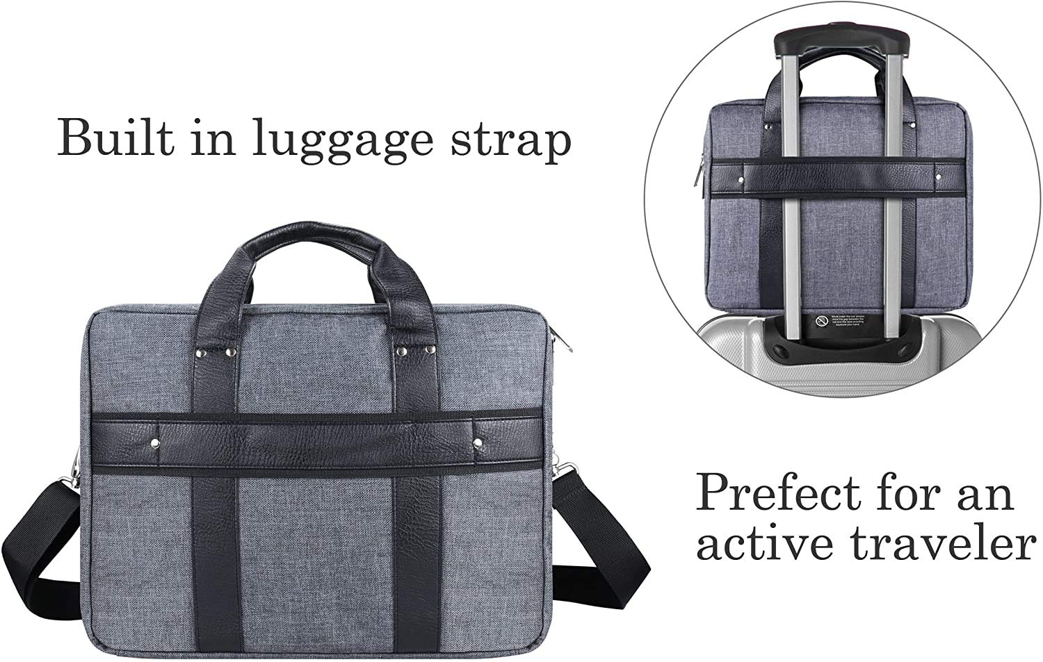 Premium Laptop Shoulder Bag for 12 Inch MacBook & Surface Pro (X/7/6/4/3) - Lightweight & Durable Business Travel Bag for Work, School & Commuting