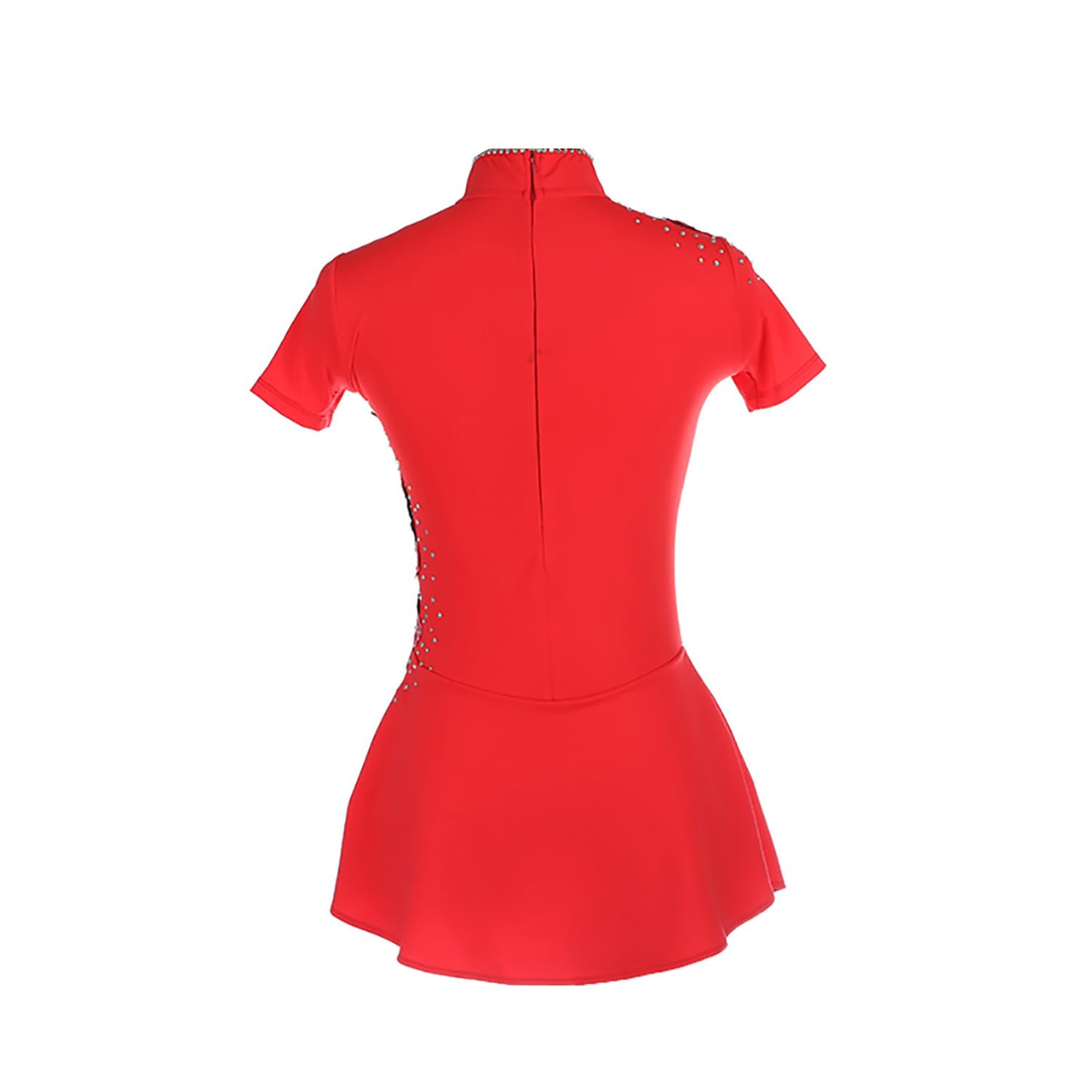 Elegant Women's Cheongsam Style Ice Skating Dress with Gorgeous Embroidery - Figure Skating Costume, Tutu Skirt & Gymnastics Leotard for Performances, Competitions & Dance Shows