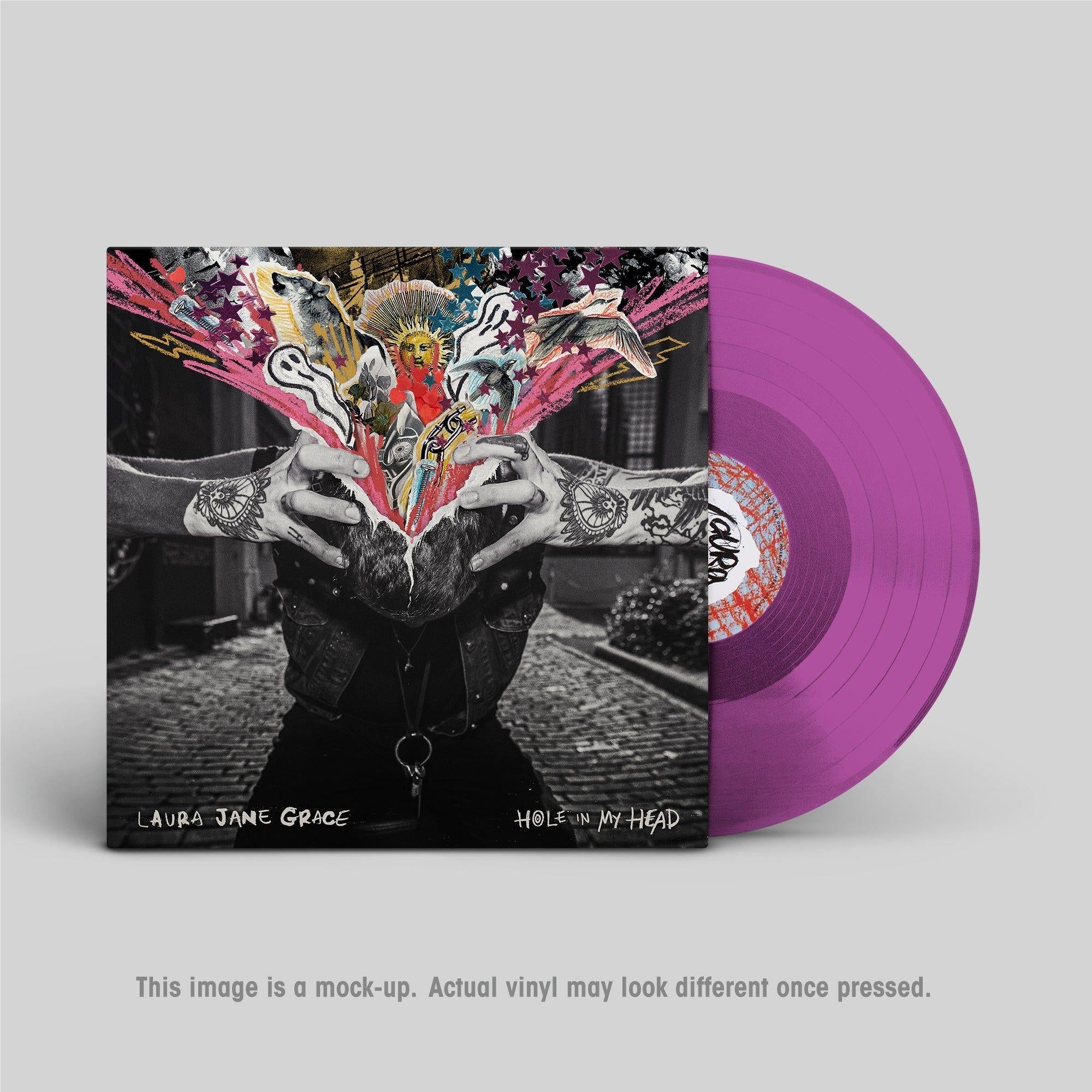 Laura Jane Grace - Hole in My Head Limited Edition Pink Vinyl LP | Punk Rock Music Collector's Item for Home Listening & Gift Giving
