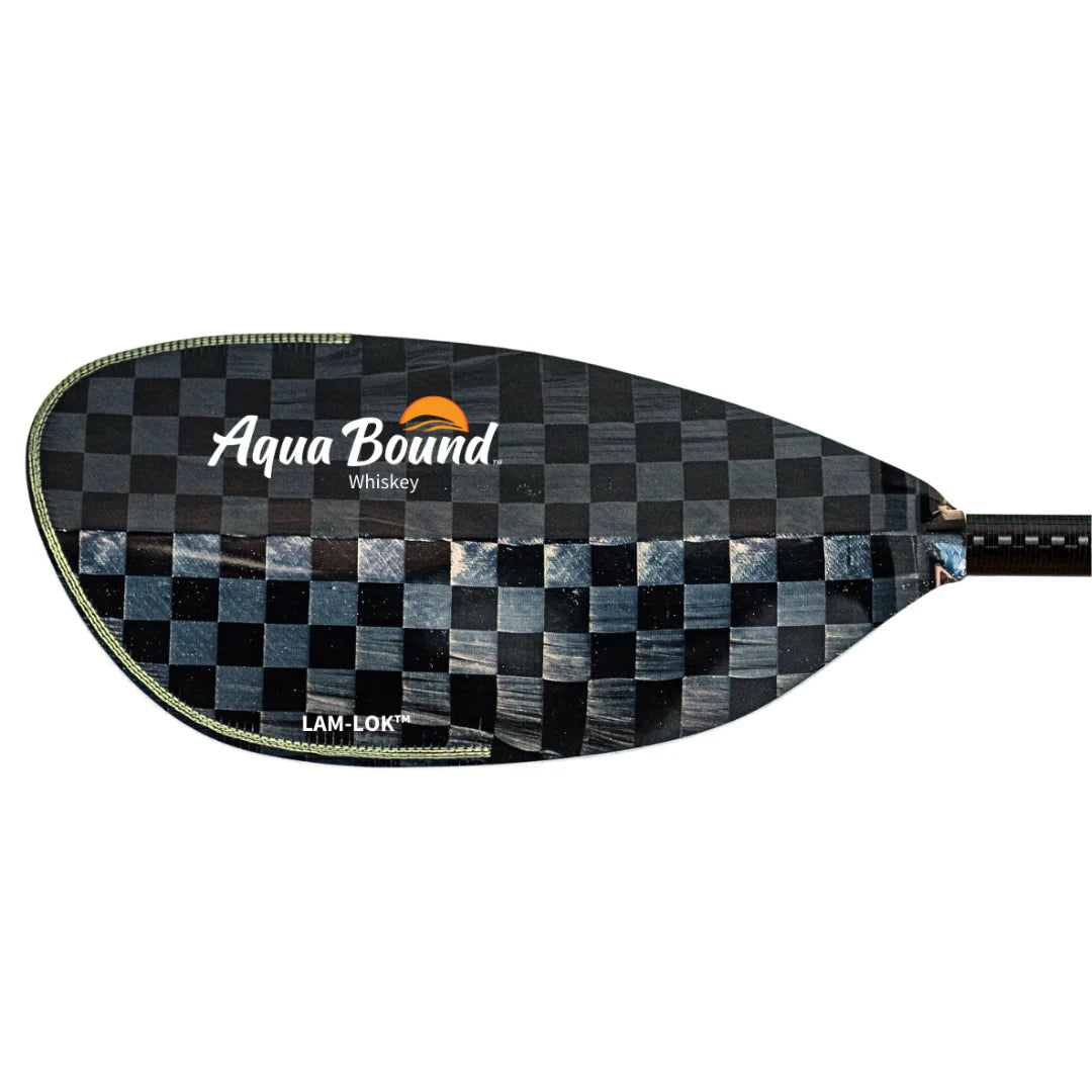 Aqua Bound Whiskey Lam Lok Carbon Fiber Kayak Paddle - Straight Shaft 2-Piece Design for Touring & Recreational Kayaking | Lightweight & Durable Paddle for Lakes, Rivers & Coastal Waters