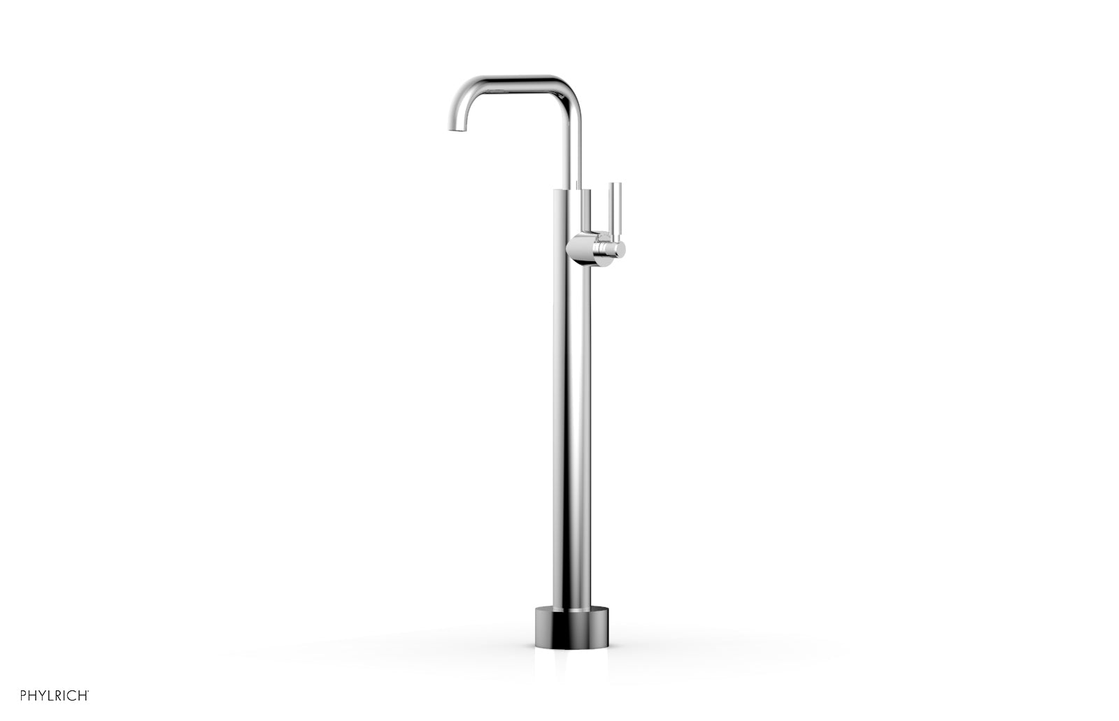 BASIC Low Floor Mount Tub Filler with Lever Handle - D130 45 04 - Durable Bathroom Faucet for Modern Showers & Bathtubs