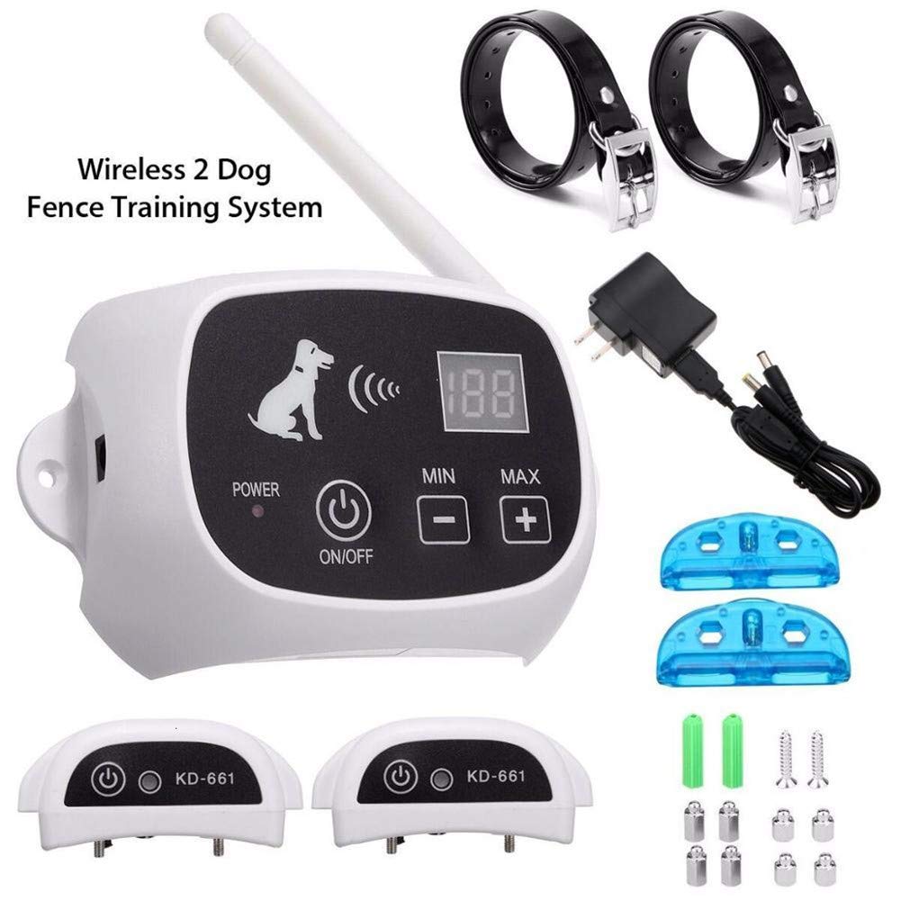 Wireless Dog Fence Electric Pet Containment System - Safe & Adjustable Control for Small to Large Dogs with Rechargeable Collar (1/2/3 Dogs) | Perfect for Backyard, Farm & Outdoor Pet Safety