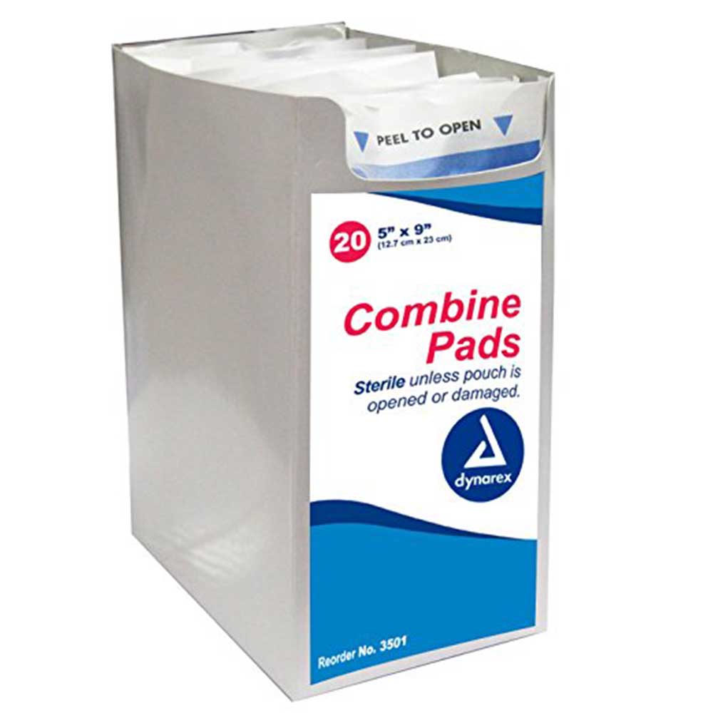 Dynarex 3501 Sterile Abdominal Pads - Pack of 20 | Wound Dressing for First Aid, Surgical & Post-Op Care