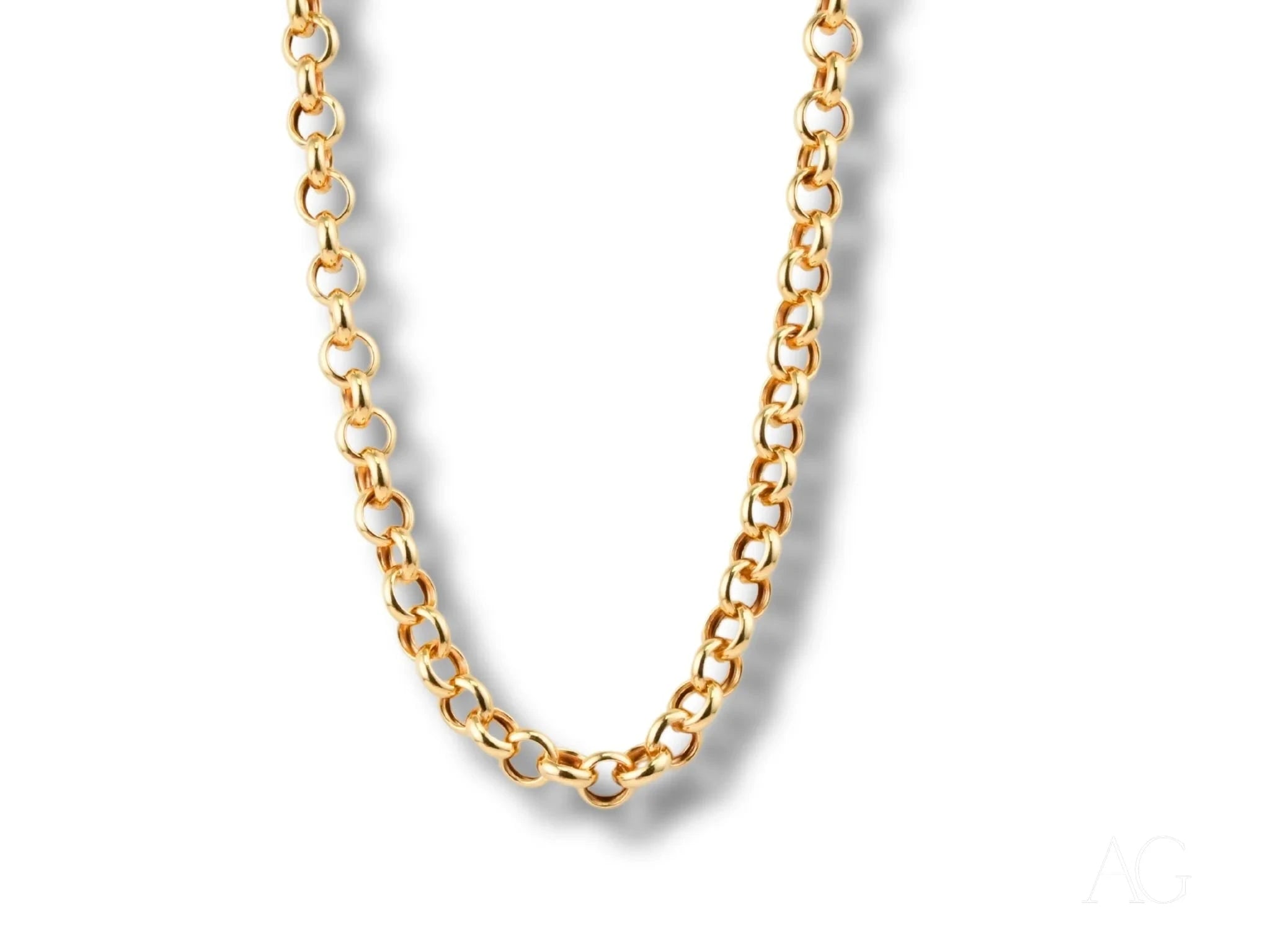 18K Gold Rolo Chain Necklace for Women - Luxury Statement Jewelry Gift for Birthday, Anniversary & Special Occasions | Elegant Layering Piece for Everyday Wear or Evening Events