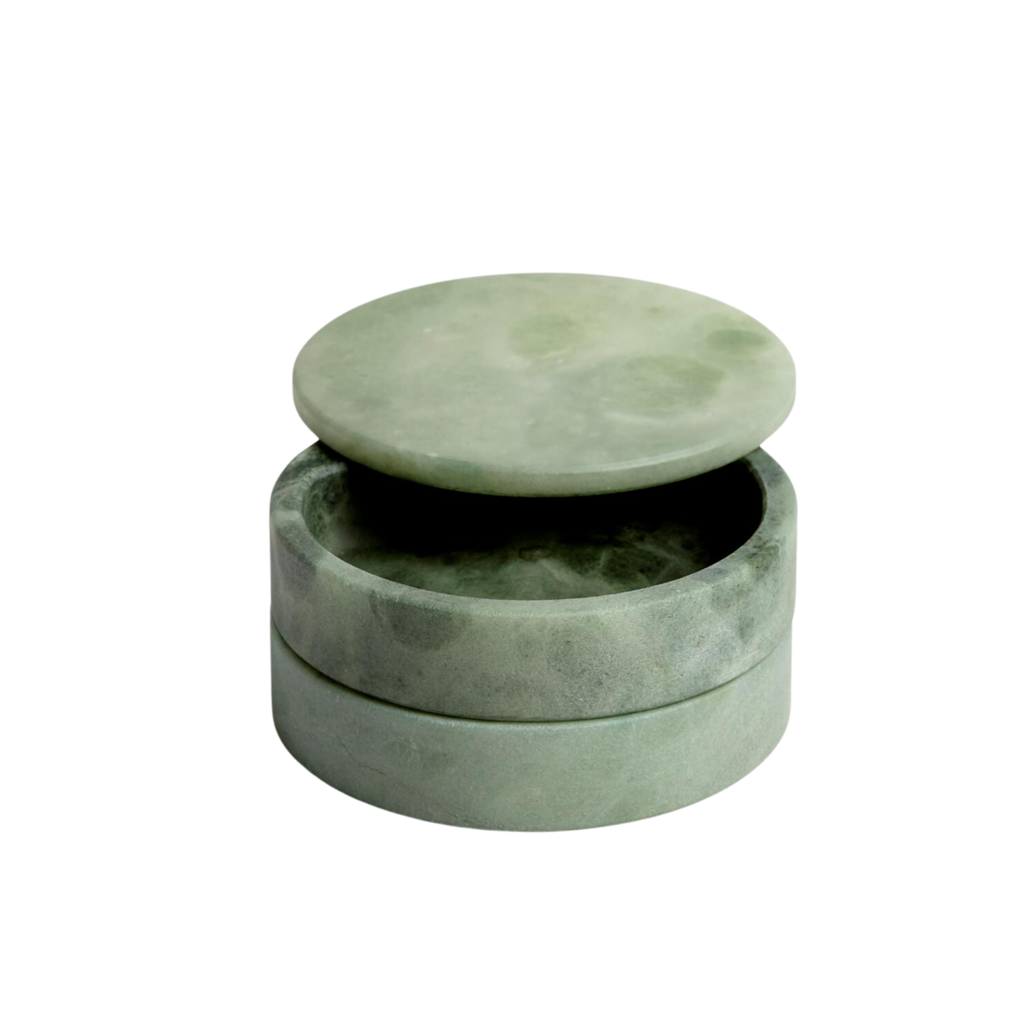 Alabaster Swivel Jewelry Box with Mirror - Elegant Storage for Rings, Necklaces & Earrings - Perfect for Dresser, Vanity or Travel Organizer