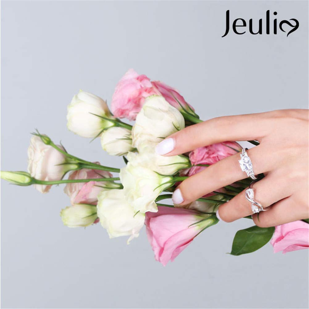 1.2 Carat CZ Infinity Ring for Women - 925 Sterling Silver Two Stone Engagement Ring, Anniversary & Promise Jewelry Gift for Her - Perfect for Weddings, Proposals & Romantic Occasions