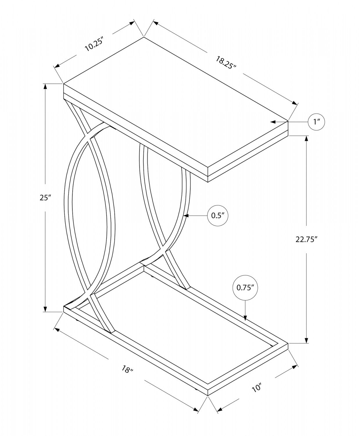 Modern White Alva Side Table - Small Accent Table for Living Room, Bedroom, or Office - Perfect for Coffee, Books, and Decor