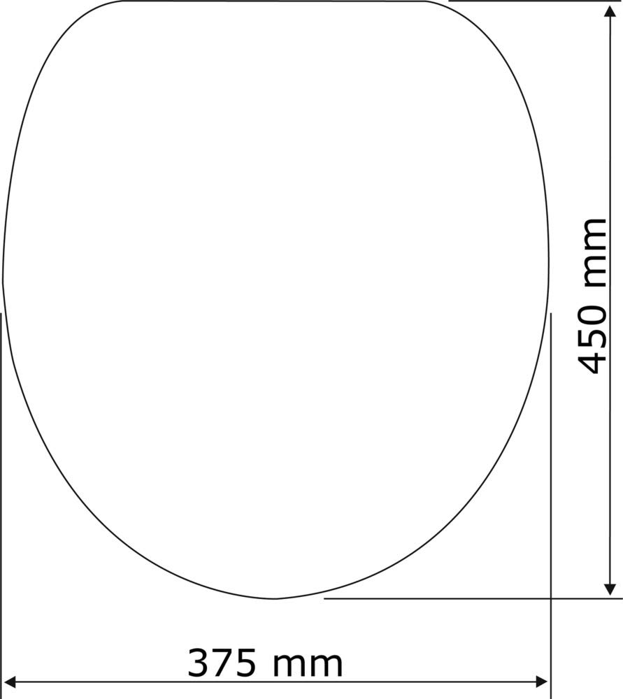Wenko Rustproof Stainless Steel Toilet Seat with Soda-Resistant Coating, 37.5 x 44.5 x 10 cm, Multicolor - Perfect for Modern Bathrooms & High-Traffic Restrooms