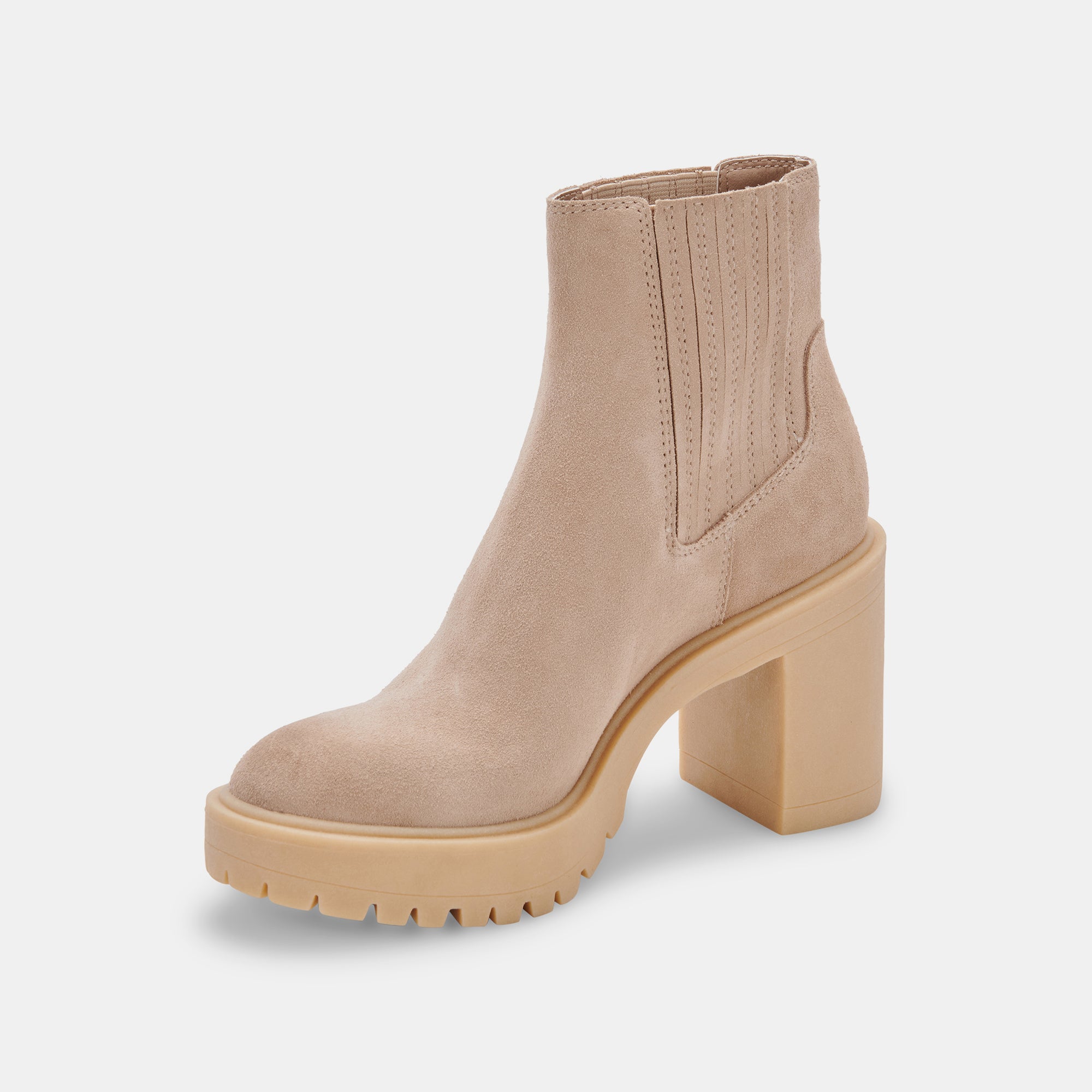 Caster H2O Wide Booties in Dune Suede - Waterproof & Comfortable Women's Shoes for Outdoor Hiking & Beach Walking