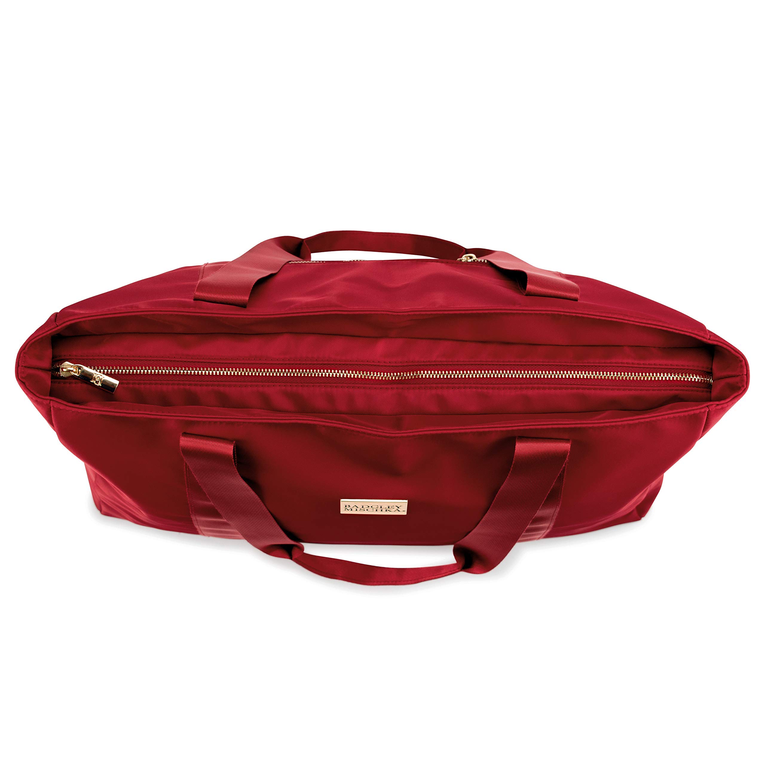 BADGLEY MISCHKA Nylon Travel Tote Weekender Bag - Lightweight Packable Carry-On Luggage for Women | Perfect for Weekend Getaways, Business Trips & Airplane Travel