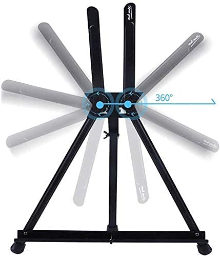 Adjustable Iron Tripod Artist Easel Stand - Portable Desktop Painting Easel for Canvas Display with Spin & Slope Control | Perfect for Art Studios, Classrooms & Home Decor