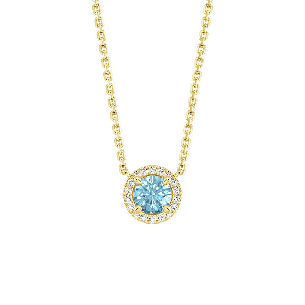 Eternal Halo Personalized Birthstone Necklace - Custom Name & Birth Month Jewelry Gift for Women, Mom, Wife | Perfect for Birthday, Anniversary, Mother's Day & Special Occasions