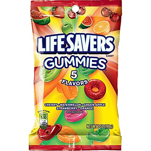 Lifesaver Gummies - Delicious Fruit Flavored Chewy Candy for Kids & Adults | Perfect for Halloween, Party Favors & On-the-Go Snacks