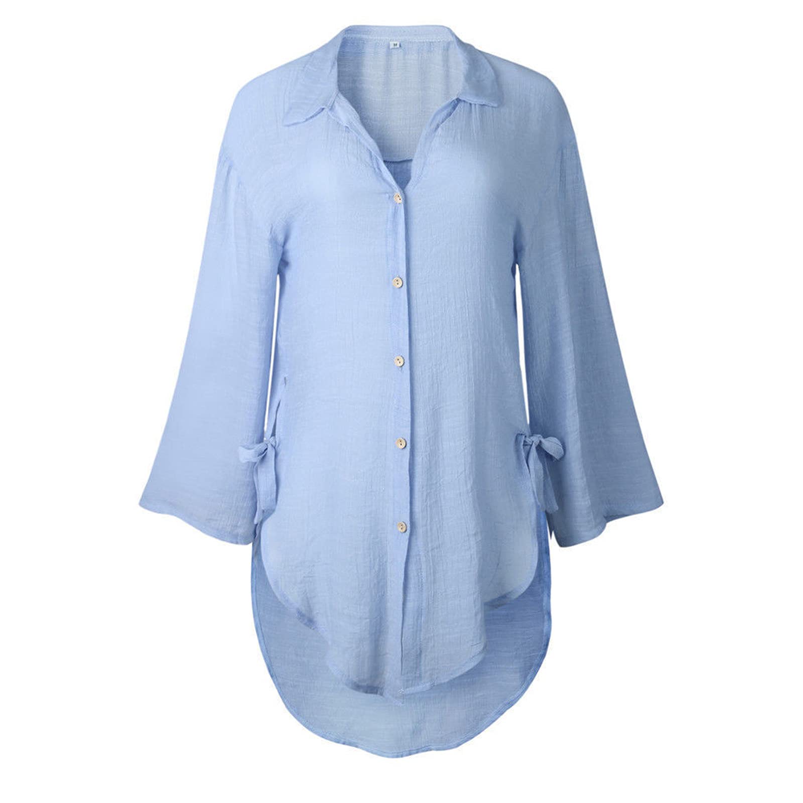 Women's Graphic Tees - Loose Fit Button Up Cotton Shirt | Casual Tops & Blouses for Everyday Wear, Work & Weekend Outfits