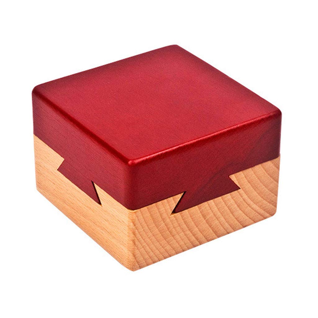 Impossible Dovetail Box Mini 3D Wooden Puzzle - Brain Teaser Magic Jewelry Drawer Gift for Adults & Kids - Perfect for Home Decor, Office Desk Toy, and Stress Relief